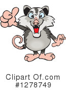 Opossum Clipart #1278749 by Dennis Holmes Designs