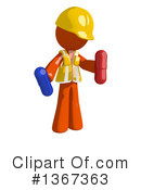Orange Construction Worker Clipart #1367363 by Leo Blanchette