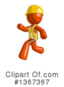 Orange Construction Worker Clipart #1367367 by Leo Blanchette