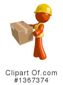 Orange Construction Worker Clipart #1367374 by Leo Blanchette
