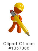 Orange Construction Worker Clipart #1367386 by Leo Blanchette