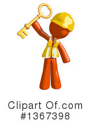 Orange Construction Worker Clipart #1367398 by Leo Blanchette