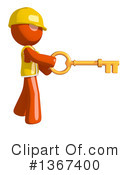Orange Construction Worker Clipart #1367400 by Leo Blanchette