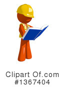 Orange Construction Worker Clipart #1367404 by Leo Blanchette