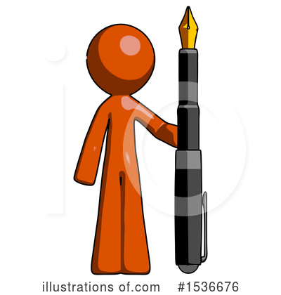 Royalty-Free (RF) Orange Design Mascot Clipart Illustration by Leo Blanchette - Stock Sample #1536676