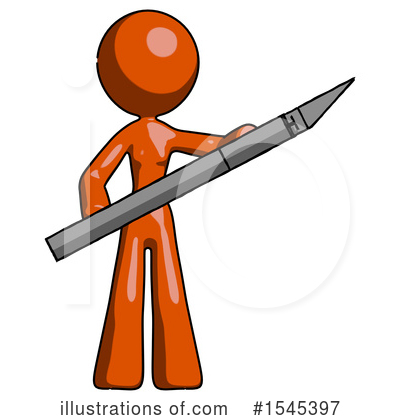 Royalty-Free (RF) Orange Design Mascot Clipart Illustration by Leo Blanchette - Stock Sample #1545397