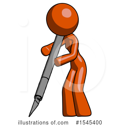 Royalty-Free (RF) Orange Design Mascot Clipart Illustration by Leo Blanchette - Stock Sample #1545400