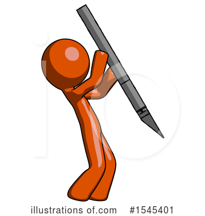 Royalty-Free (RF) Orange Design Mascot Clipart Illustration by Leo Blanchette - Stock Sample #1545401