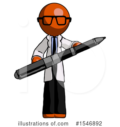 Royalty-Free (RF) Orange Design Mascot Clipart Illustration by Leo Blanchette - Stock Sample #1546892