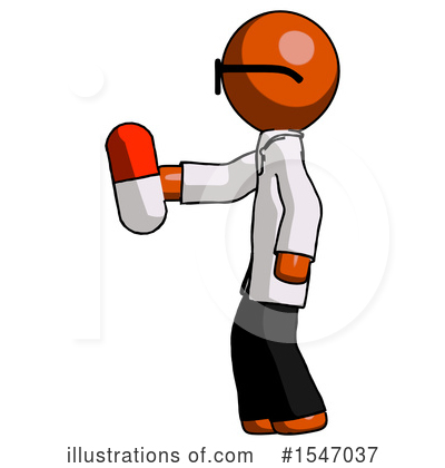 Royalty-Free (RF) Orange Design Mascot Clipart Illustration by Leo Blanchette - Stock Sample #1547037