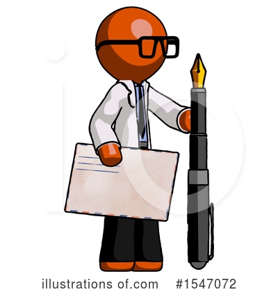 Royalty-Free (RF) Orange Design Mascot Clipart Illustration by Leo Blanchette - Stock Sample #1547072