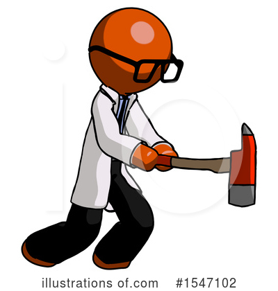 Royalty-Free (RF) Orange Design Mascot Clipart Illustration by Leo Blanchette - Stock Sample #1547102
