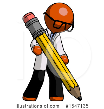 Royalty-Free (RF) Orange Design Mascot Clipart Illustration by Leo Blanchette - Stock Sample #1547135