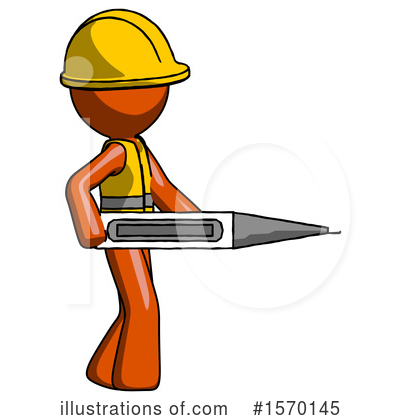 Royalty-Free (RF) Orange Design Mascot Clipart Illustration by Leo Blanchette - Stock Sample #1570145