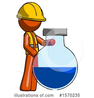 Royalty-Free (RF) Orange Design Mascot Clipart Illustration by Leo Blanchette - Stock Sample #1570235
