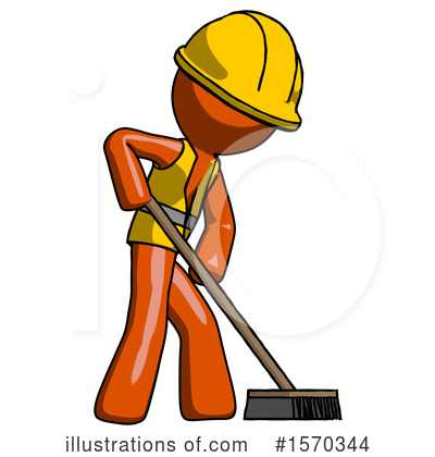 Royalty-Free (RF) Orange Design Mascot Clipart Illustration by Leo Blanchette - Stock Sample #1570344