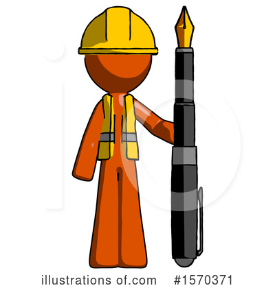 Royalty-Free (RF) Orange Design Mascot Clipart Illustration by Leo Blanchette - Stock Sample #1570371