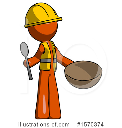 Royalty-Free (RF) Orange Design Mascot Clipart Illustration by Leo Blanchette - Stock Sample #1570374
