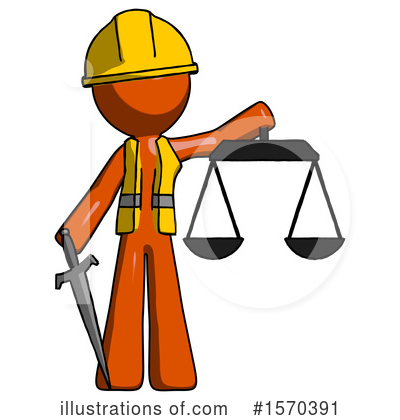 Royalty-Free (RF) Orange Design Mascot Clipart Illustration by Leo Blanchette - Stock Sample #1570391