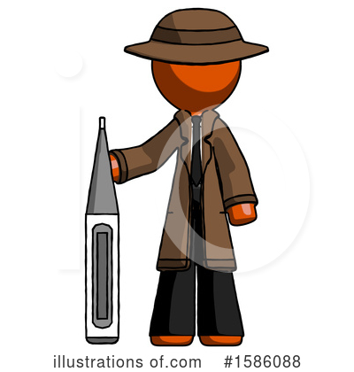 Royalty-Free (RF) Orange Design Mascot Clipart Illustration by Leo Blanchette - Stock Sample #1586088