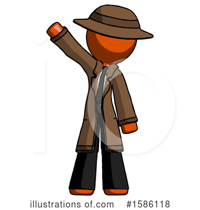 Royalty-Free (RF) Orange Design Mascot Clipart Illustration by Leo Blanchette - Stock Sample #1586118