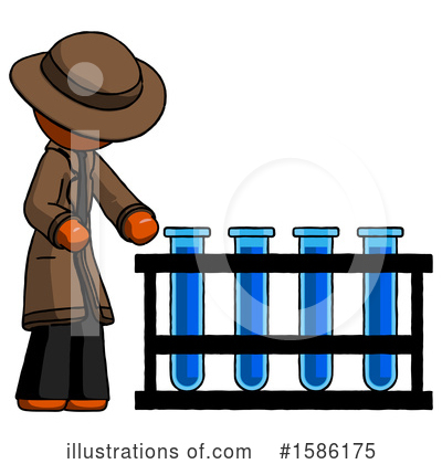 Royalty-Free (RF) Orange Design Mascot Clipart Illustration by Leo Blanchette - Stock Sample #1586175