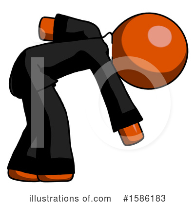 Royalty-Free (RF) Orange Design Mascot Clipart Illustration by Leo Blanchette - Stock Sample #1586183