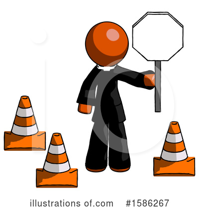 Royalty-Free (RF) Orange Design Mascot Clipart Illustration by Leo Blanchette - Stock Sample #1586267