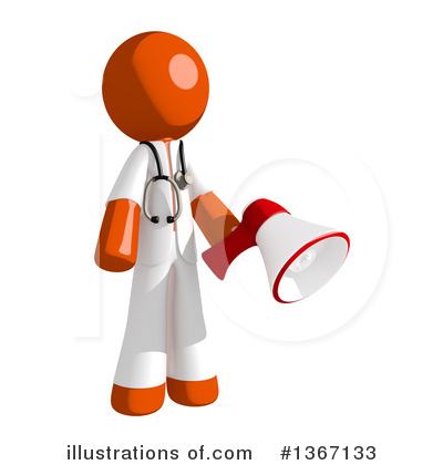 Royalty-Free (RF) Orange Doctor Clipart Illustration by Leo Blanchette - Stock Sample #1367133