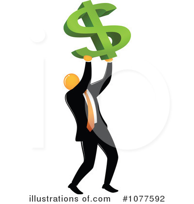 Royalty-Free (RF) Orange Faceless Businessman Clipart Illustration by Qiun - Stock Sample #1077592