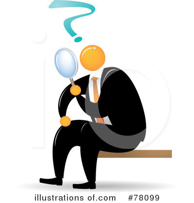 Royalty-Free (RF) Orange Faceless Businessman Clipart Illustration by Qiun - Stock Sample #78099