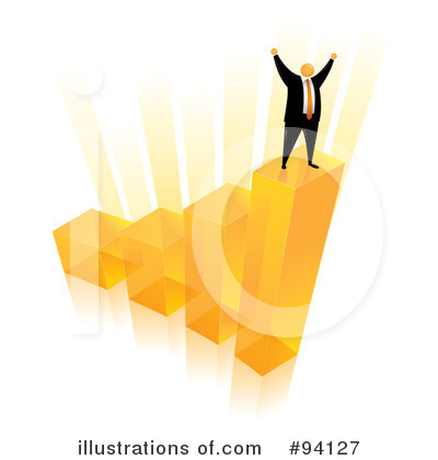 Royalty-Free (RF) Orange Faceless Businessman Clipart Illustration by Qiun - Stock Sample #94127