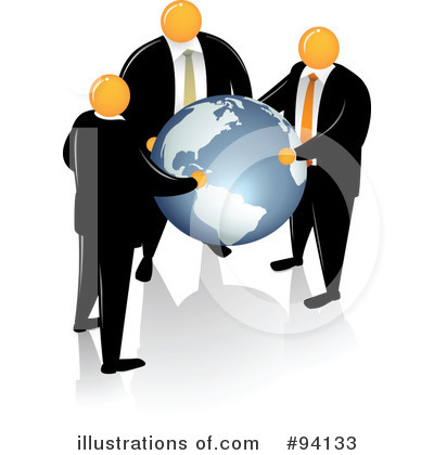 Royalty-Free (RF) Orange Faceless Businessman Clipart Illustration by Qiun - Stock Sample #94133