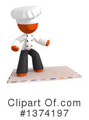 Orange Man Chef Clipart #1374197 by Leo Blanchette