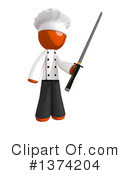 Orange Man Chef Clipart #1374204 by Leo Blanchette