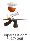 Orange Man Chef Clipart #1374205 by Leo Blanchette