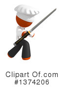 Orange Man Chef Clipart #1374206 by Leo Blanchette