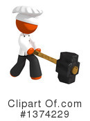Orange Man Chef Clipart #1374229 by Leo Blanchette
