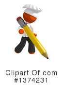 Orange Man Chef Clipart #1374231 by Leo Blanchette