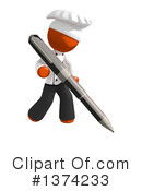 Orange Man Chef Clipart #1374233 by Leo Blanchette