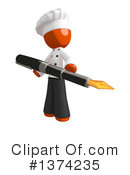 Orange Man Chef Clipart #1374235 by Leo Blanchette