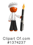 Orange Man Chef Clipart #1374237 by Leo Blanchette