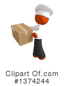 Orange Man Chef Clipart #1374244 by Leo Blanchette