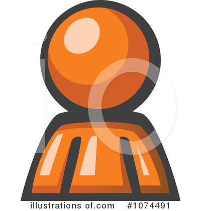 Royalty-Free (RF) Orange Man Clipart Illustration by Leo Blanchette - Stock Sample #1074491