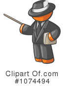Orange Man Clipart #1074494 by Leo Blanchette