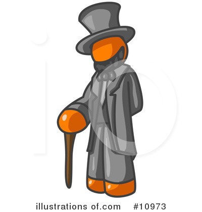 Royalty-Free (RF) Orange Man Clipart Illustration by Leo Blanchette - Stock Sample #10973