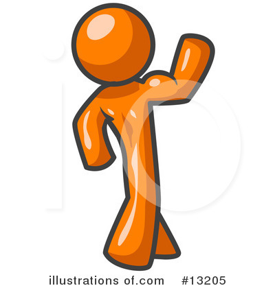 Royalty-Free (RF) Orange Man Clipart Illustration by Leo Blanchette - Stock Sample #13205