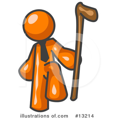 Royalty-Free (RF) Orange Man Clipart Illustration by Leo Blanchette - Stock Sample #13214