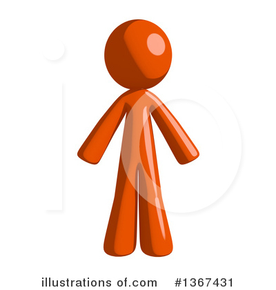 Royalty-Free (RF) Orange Man Clipart Illustration by Leo Blanchette - Stock Sample #1367431