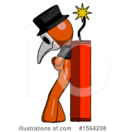 Royalty-Free (RF) Orange Man Clipart Illustration by Leo Blanchette - Stock Sample #1564208